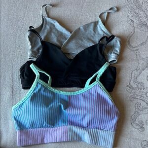 Old Navy Multi-Color Bra Set - Gray, Black, Blue